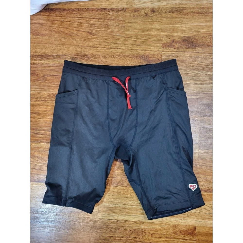 Heartbreak Hill Running Lined Shorts Adult Black Large Athletisure Drawstring